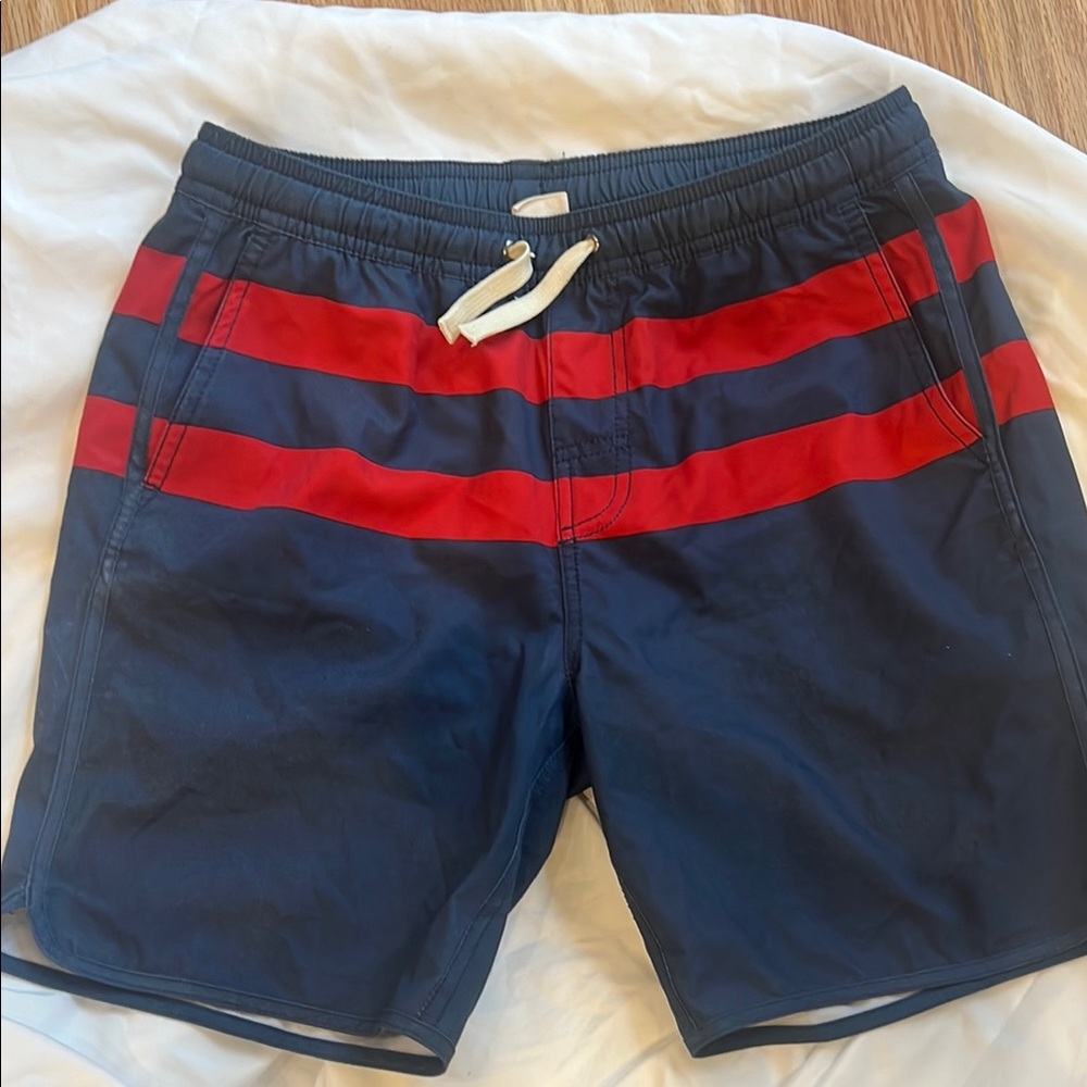Navy and Red boy’s Swim Shorts
